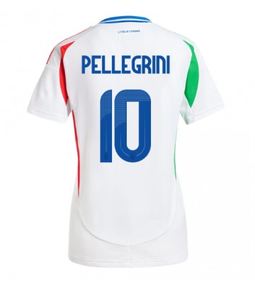 Italien Lorenzo Pellegrini #10 Bortatröja Kvinnor EM 2024 Kortärmad